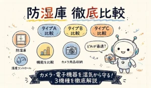 東洋リビング・トーリハン・ハクバの防湿庫比較サムネイル画像